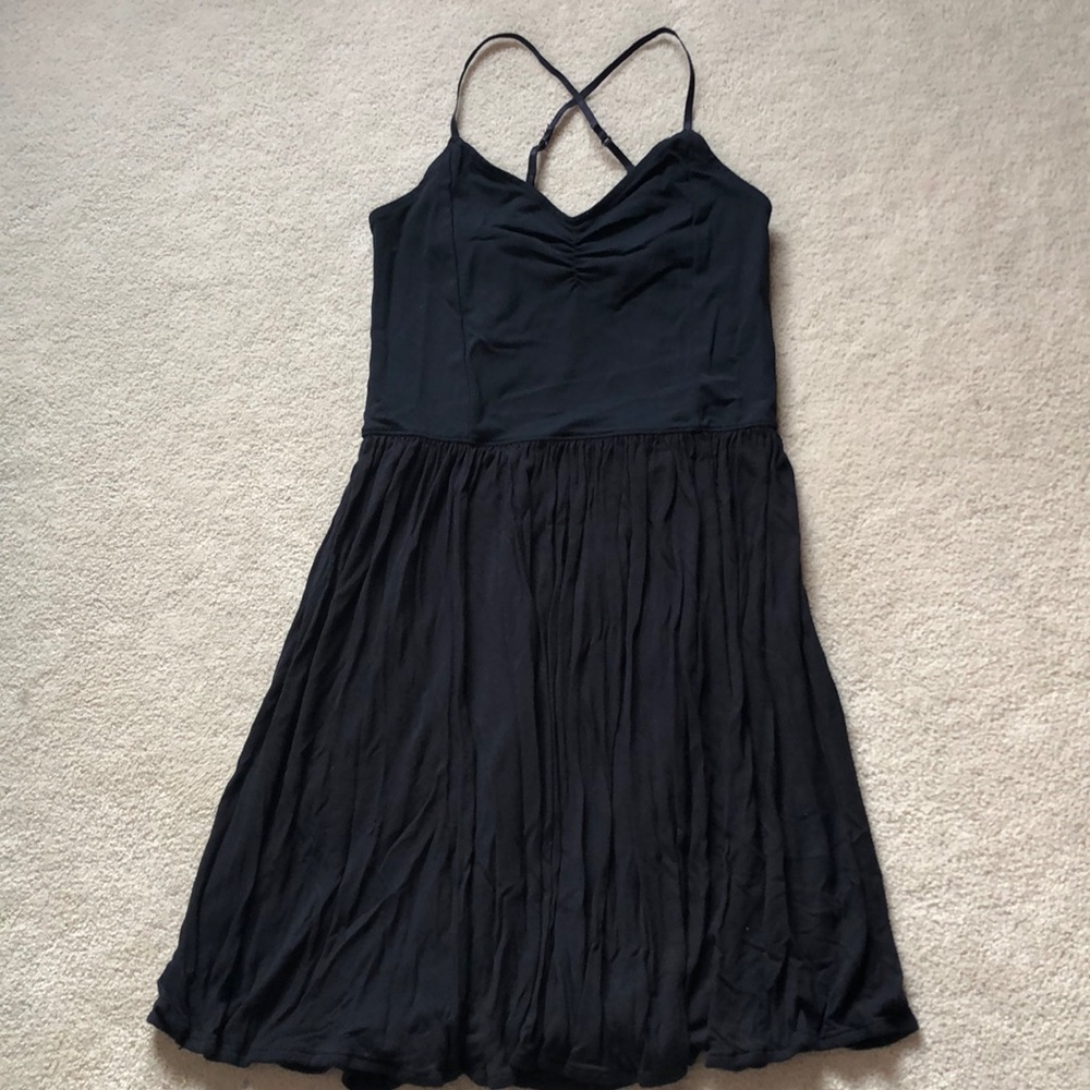 Black fit and flare dress